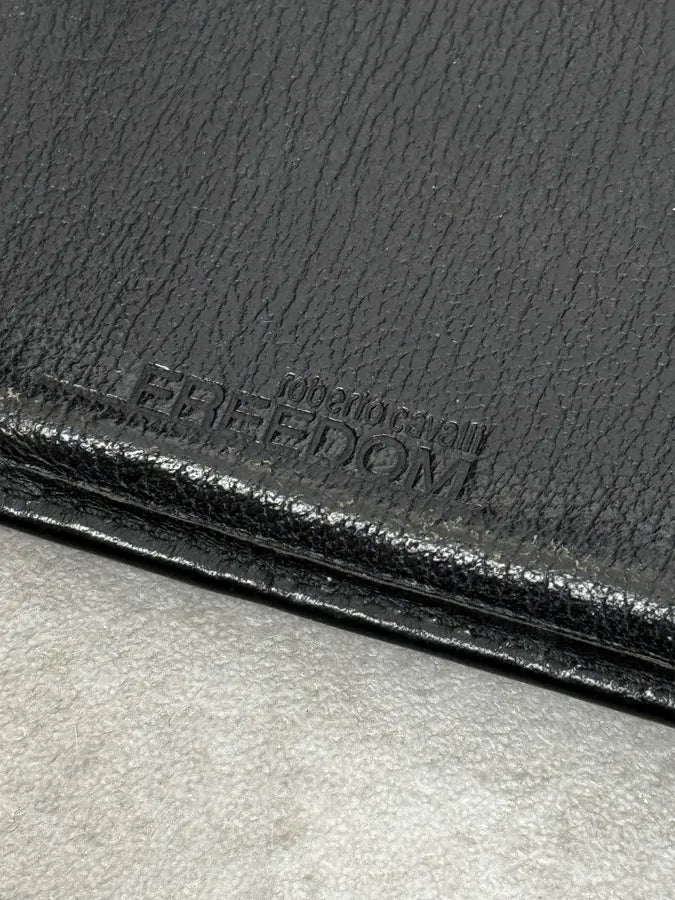 2000s Cavalli Black Crocodile Effect Leather Wallet AKtenxo 7