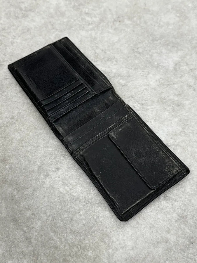 2000s Cavalli Black Crocodile Effect Leather Wallet AKtenxo 4