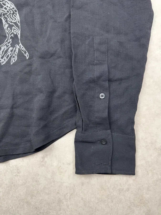 2000s Cavalli Black Crocodile & Vareuse Abstract Shirt XHVqhFD 9