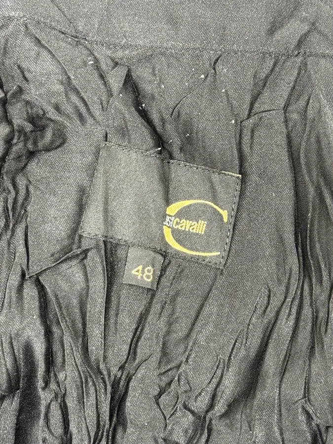 2000s Cavalli Black Crumpled Nylon Shirt jmeYDUp 9