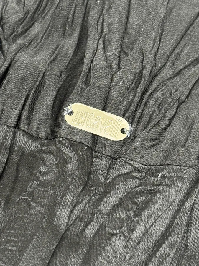 2000s Cavalli Black Crumpled Nylon Shirt jmeYDUp 8