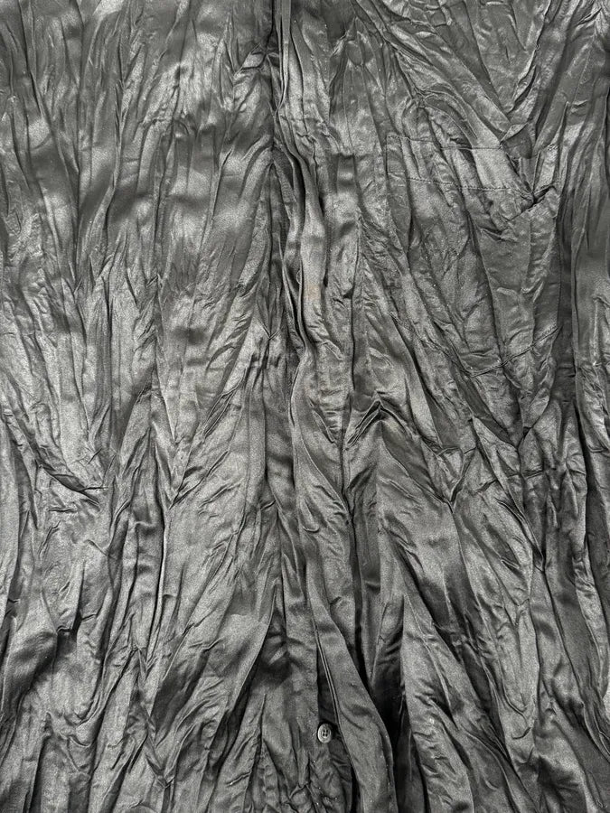 2000s Cavalli Black Crumpled Nylon Shirt jmeYDUp 7