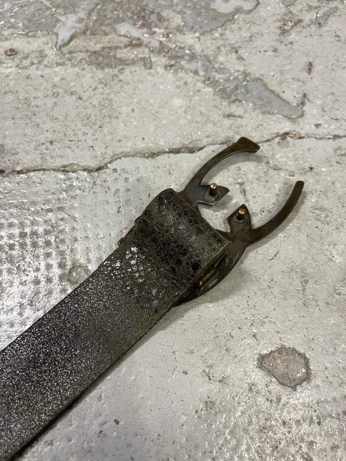 2000s Cavalli Black Eroded Leather Belt (OS) FdxcbDD 6