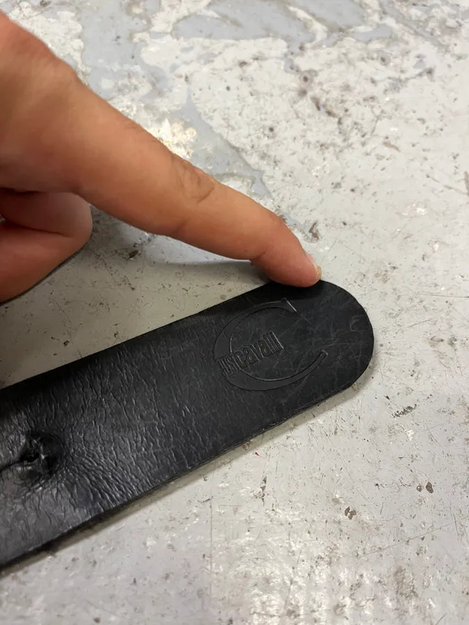 2000s Cavalli Black Eroded Leather Heart Buckle Belt nGtIqCi 9