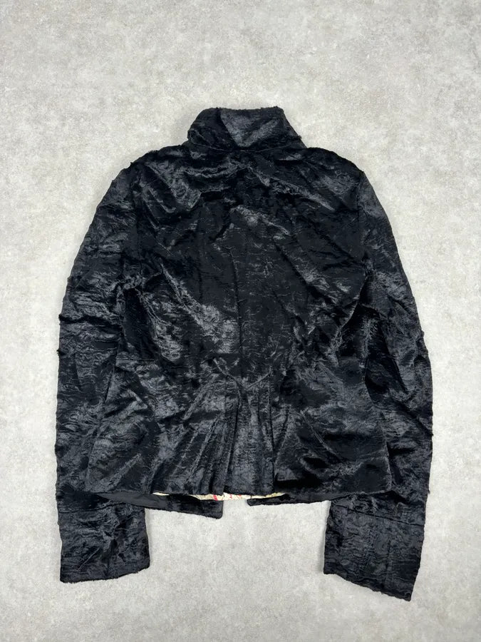 2000s Cavalli Black Faux Fur Light Jacket tAlyVJF 4