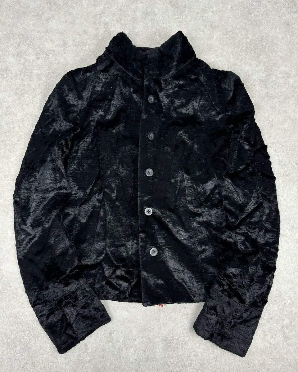 2000s Cavalli Black Faux Fur Light Jacket tAlyVJF 6
