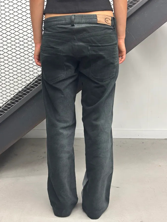 2000s Cavalli Black Flared Grey Black Faded Denim Jeans sQjUBaF 3