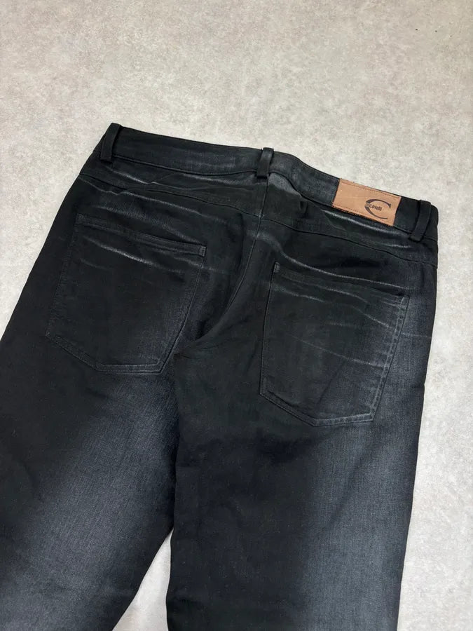 2000s Cavalli Black Flared Grey Black Faded Denim Jeans sQjUBaF 6
