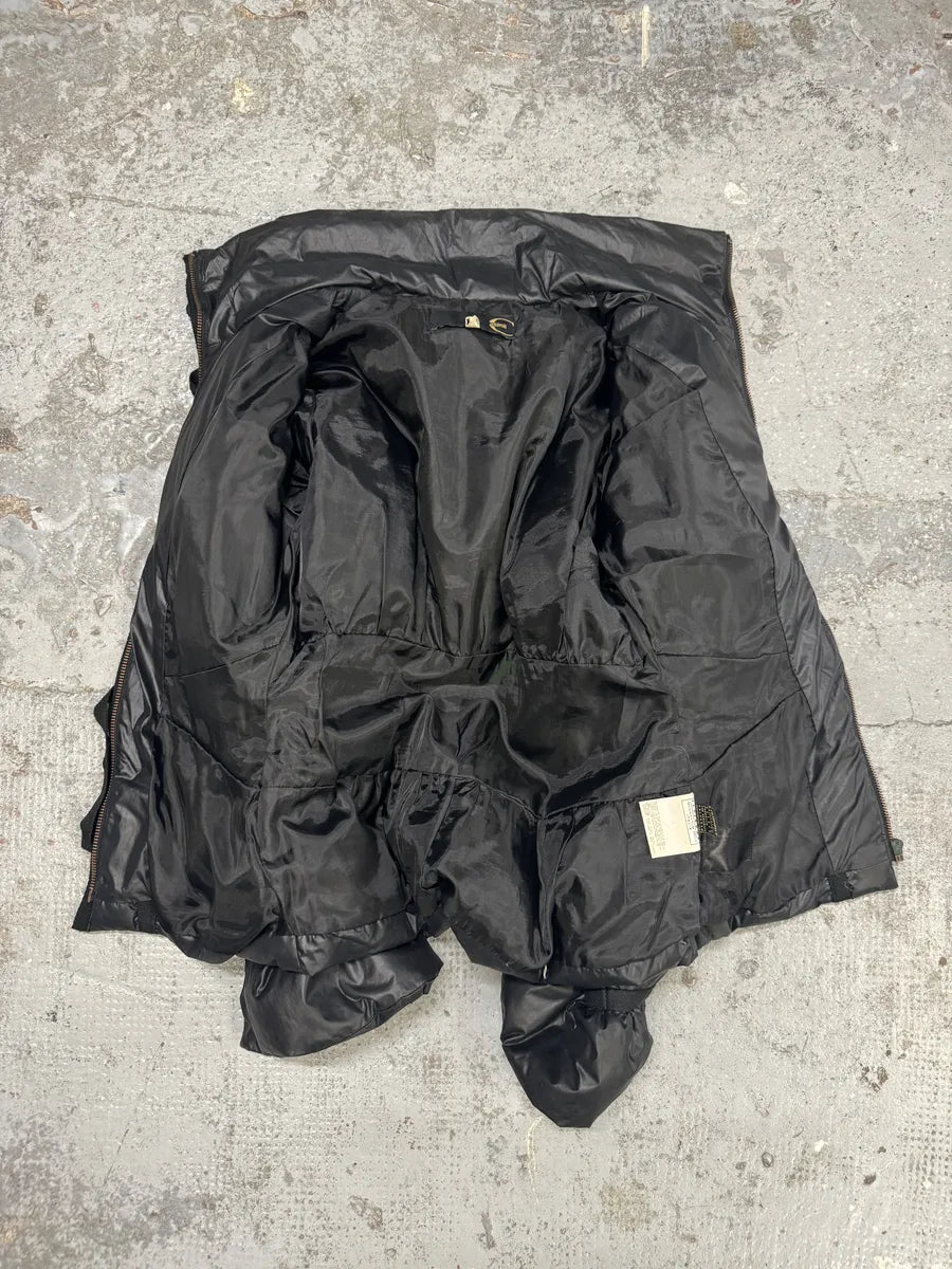 2000s Cavalli Black Harness Bondage Puffer Jacket EYACwkX 9