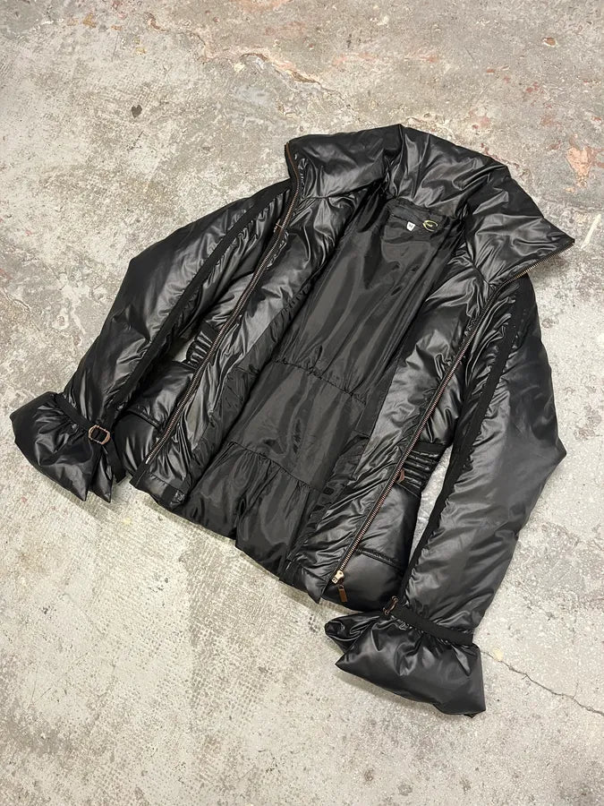 2000s Cavalli Black Harness Bondage Puffet Jacket (M) tSMdkWx 2