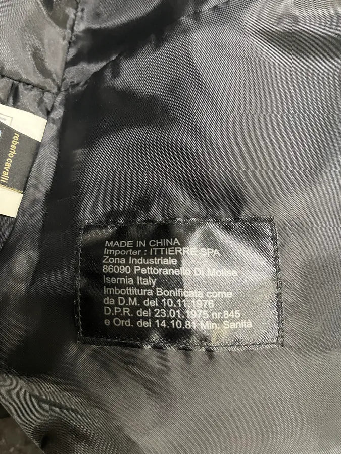 2000s Cavalli Black Harness Bondage Puffet Jacket (M) tSMdkWx 7