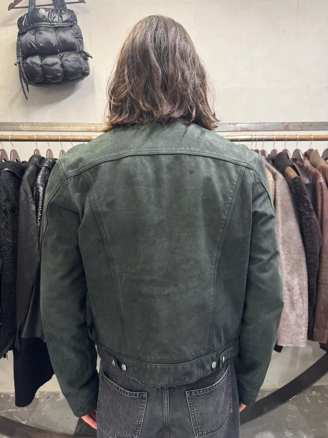 2000s Cavalli Black Leather Buttoned Jacket (M) yNONaGQ 2