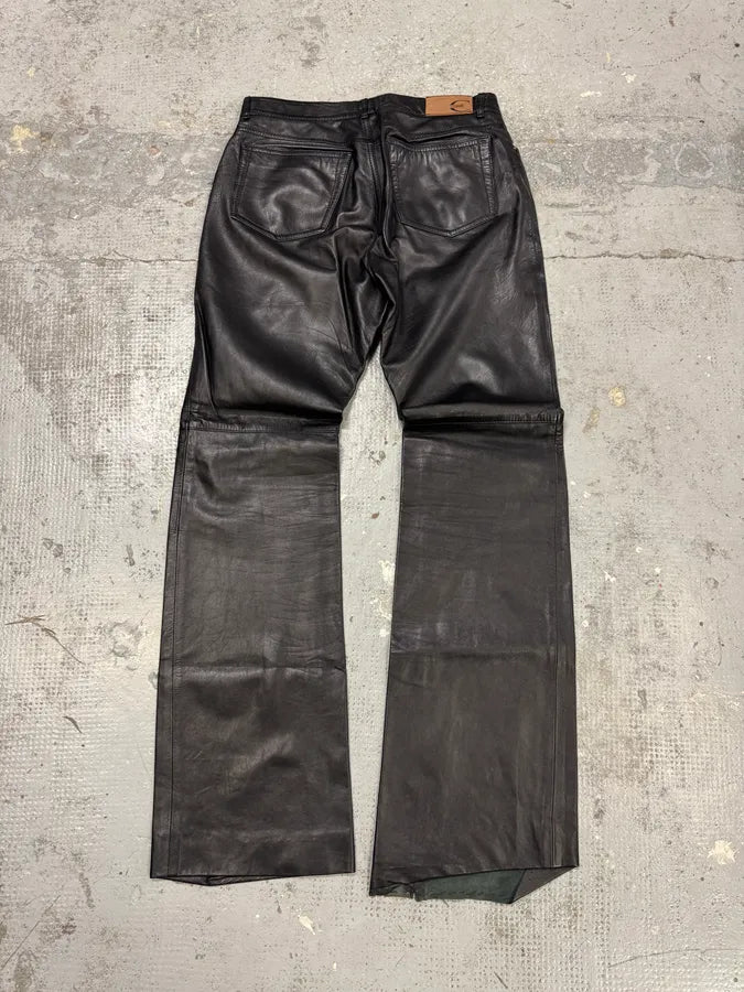 2000s Cavalli Black Leather Pants RXAVRwH 3