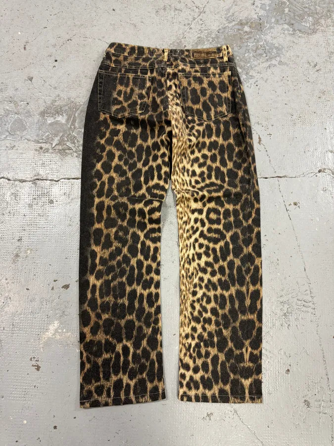 2000s Cavalli Black Leopard Pants ECglKzV 1
