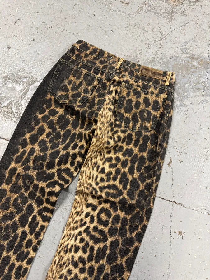 2000s Cavalli Black Leopard Pants ECglKzV 3