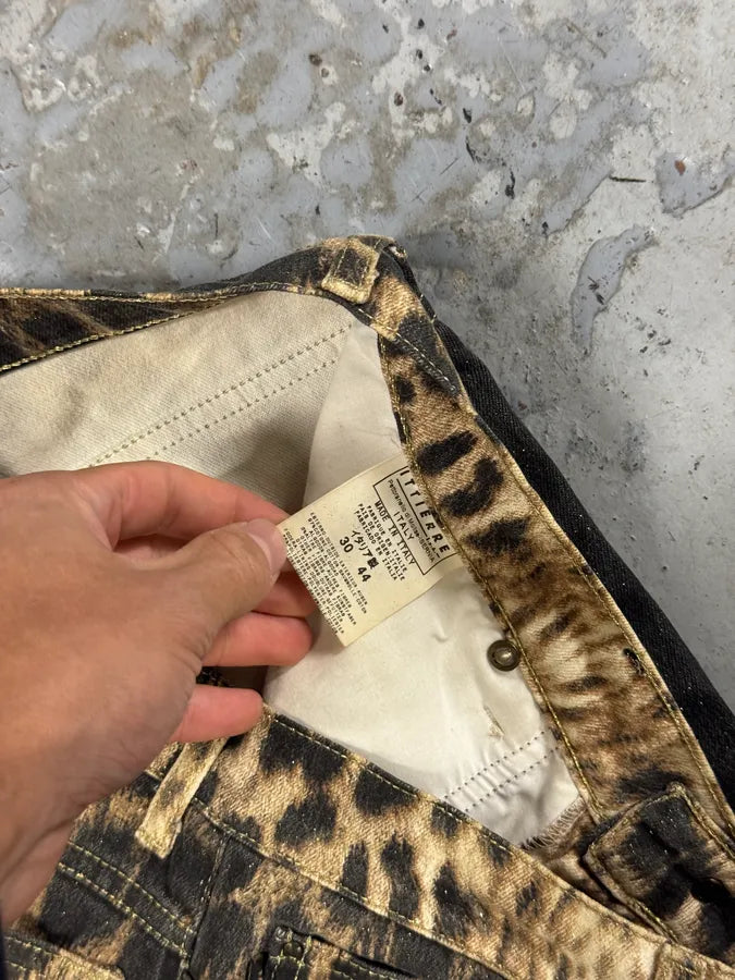 2000s Cavalli Black Leopard Pants ECglKzV 4