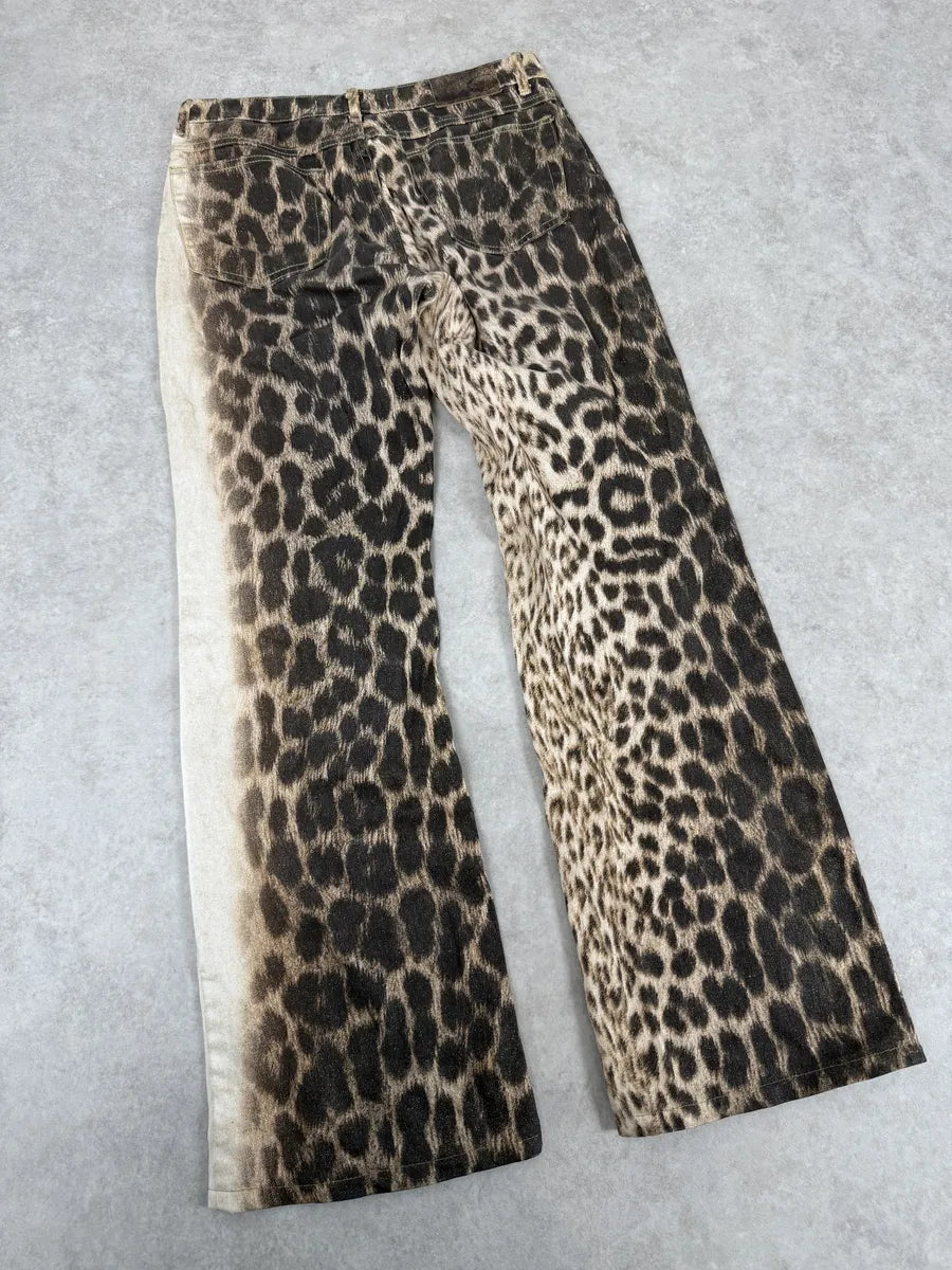 2000s Cavalli Black Leopard Pants SjMpHtK 1