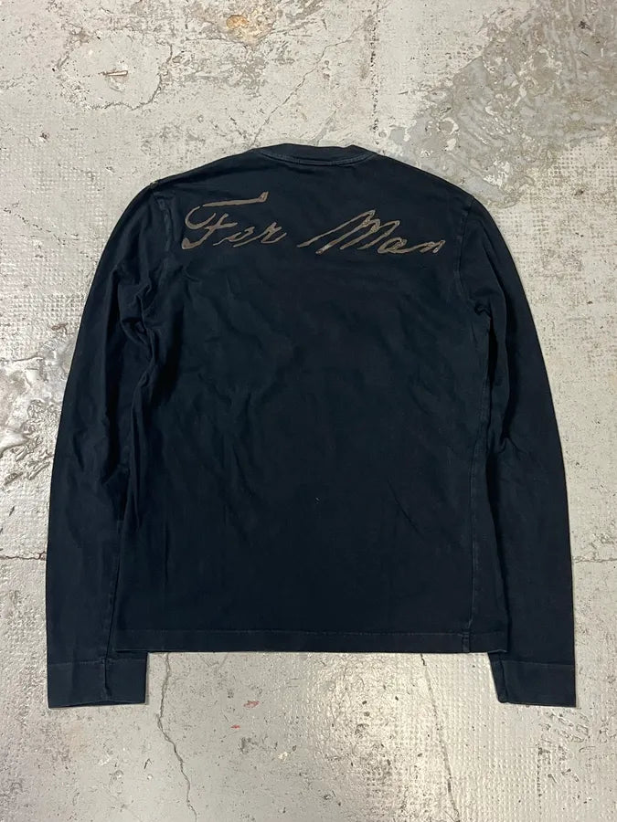 2000s Cavalli Black Leopard Print Graphic Longsleeves zAZmrqO 4