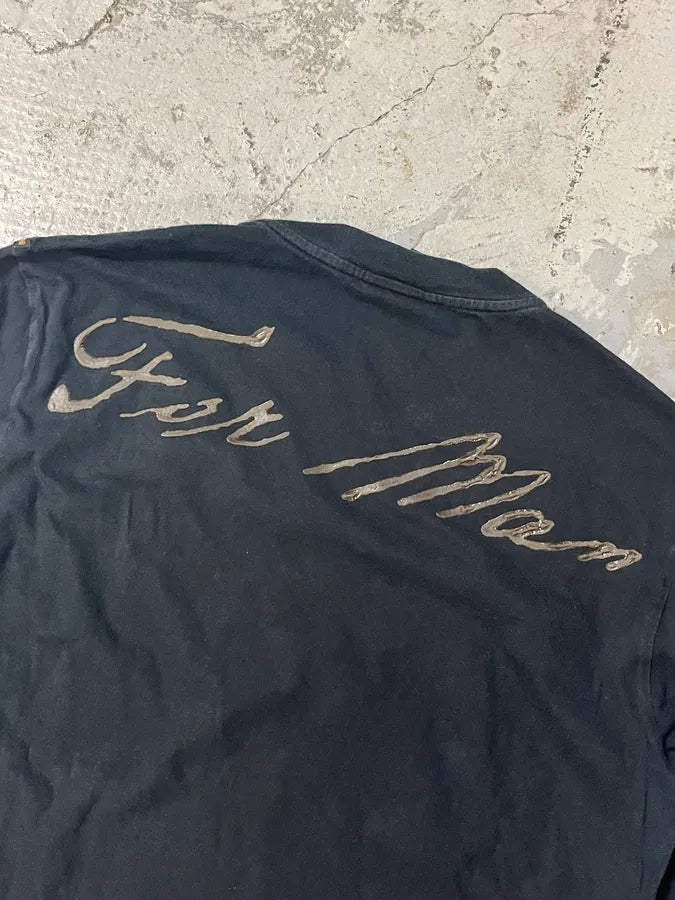 2000s Cavalli Black Leopard Print Graphic Longsleeves zAZmrqO 6