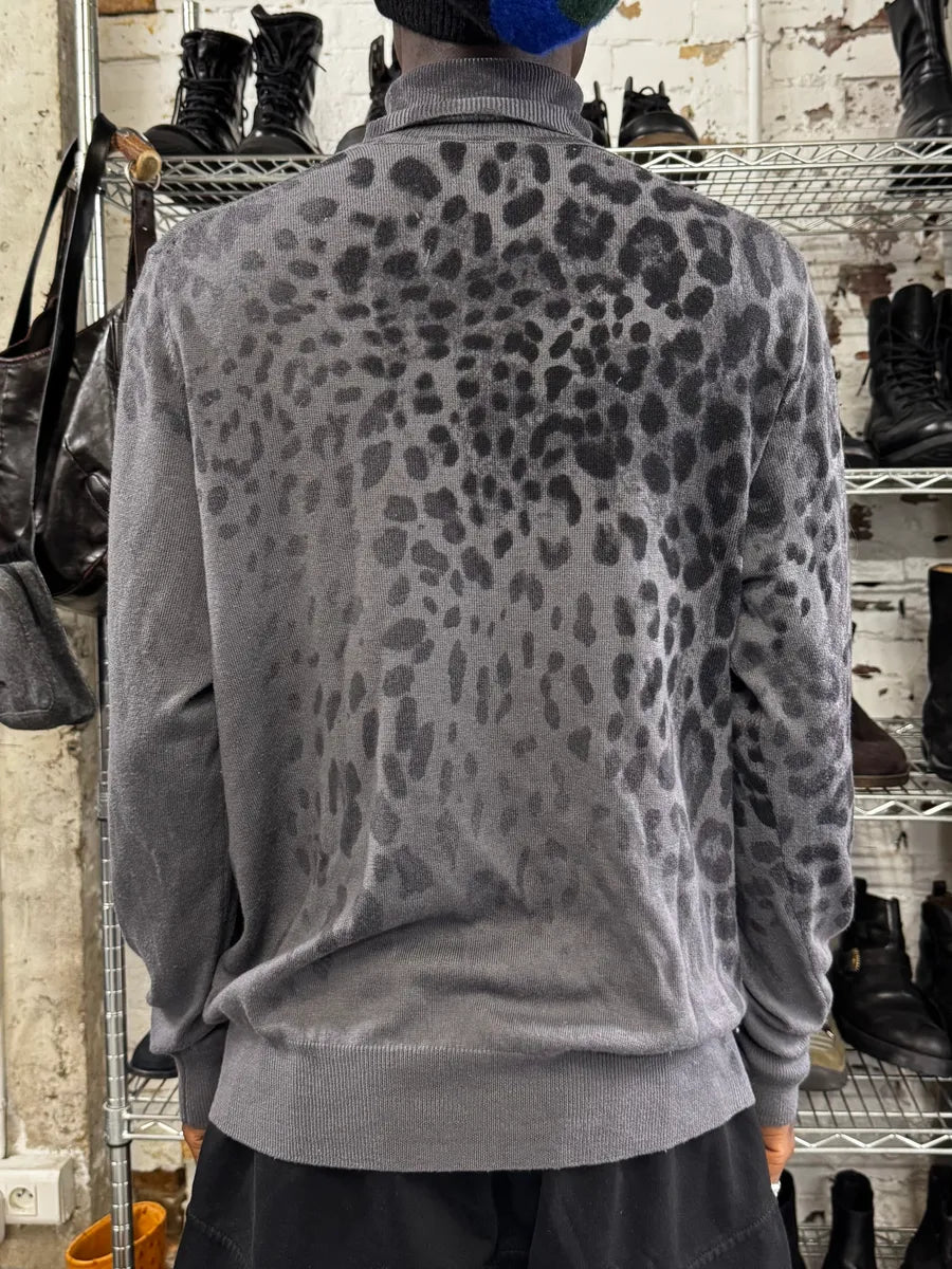 2000s Cavalli Black Leopard Turtleneck whCokjc 2