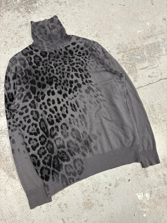 2000s Cavalli Black Leopard Turtleneck whCokjc 3