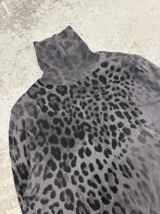 2000s Cavalli Black Leopard Turtleneck whCokjc 4