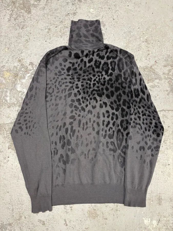 2000s Cavalli Black Leopard Turtleneck whCokjc 5