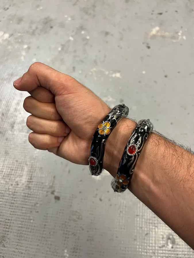 2000s Cavalli Black Ornament Snake Bracelet Watch jRglXwp 3