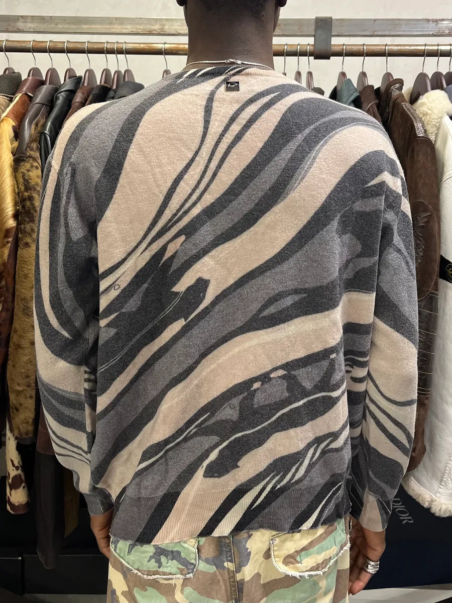 2000s Cavalli Black Panther Wool Environment Sweater wbMyxHB 2