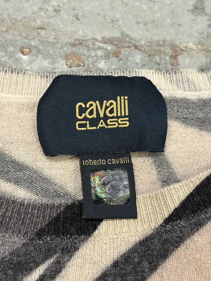 2000s Cavalli Black Panther Wool Environment Sweater wbMyxHB 7