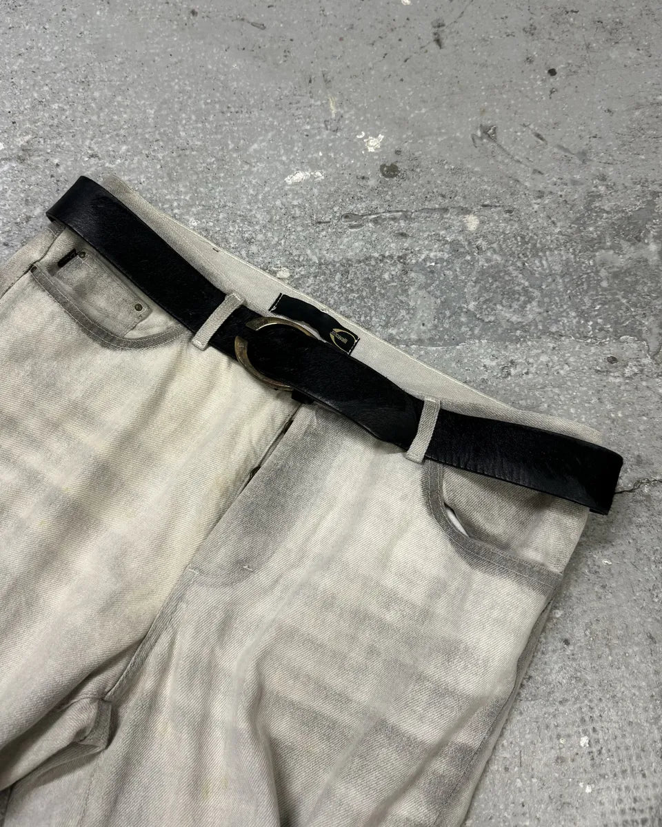 2000s Cavalli Black Pony Hair Leather Belt (OS) 0