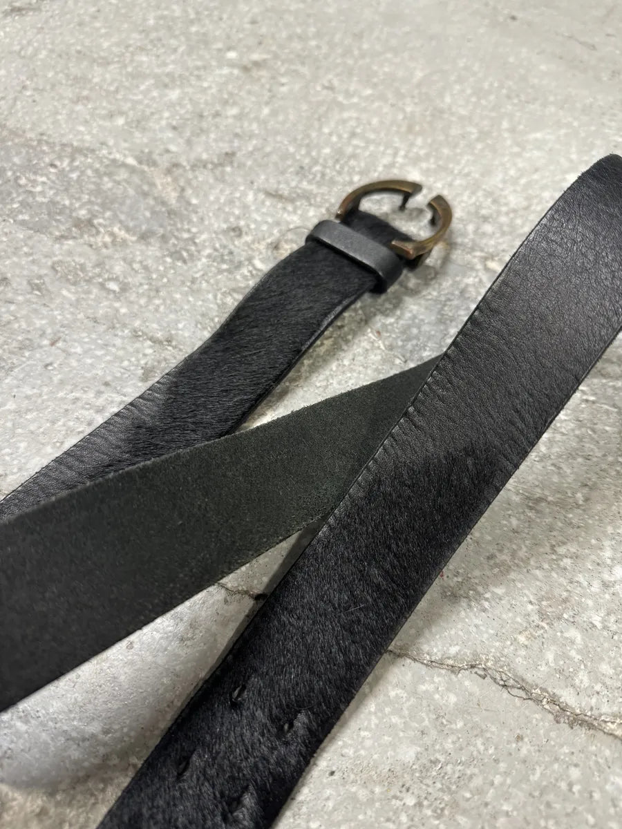 2000s Cavalli Black Pony Hair Leather Belt (OS) 2