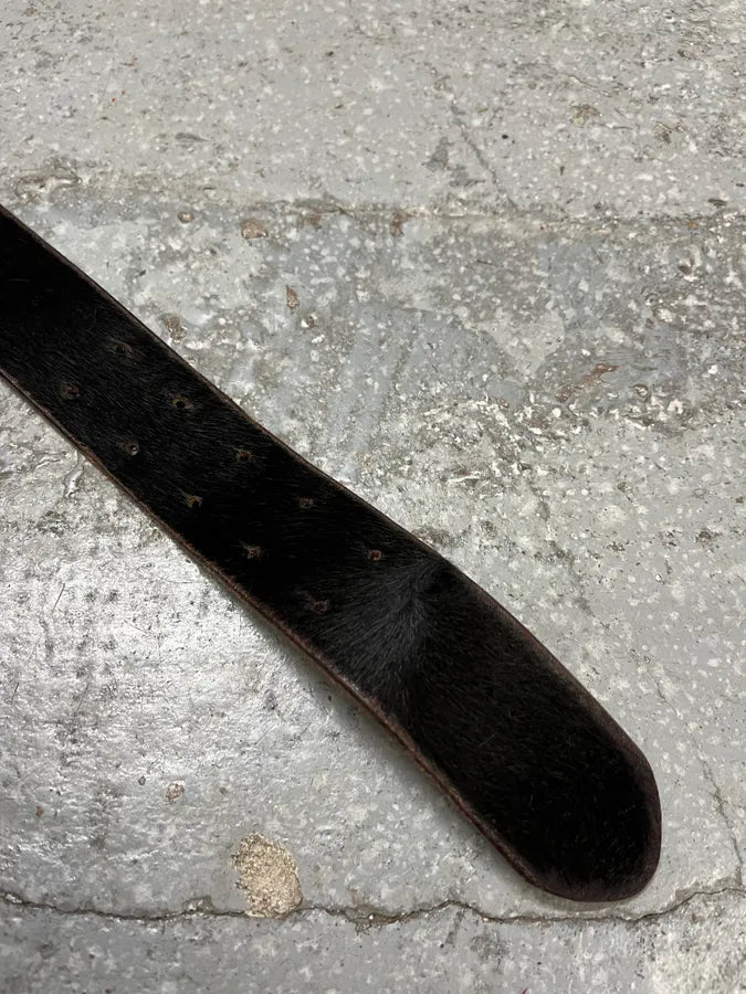 2000s Cavalli Black Pony Hair Leather Belt (OS) iPPeXCB 6