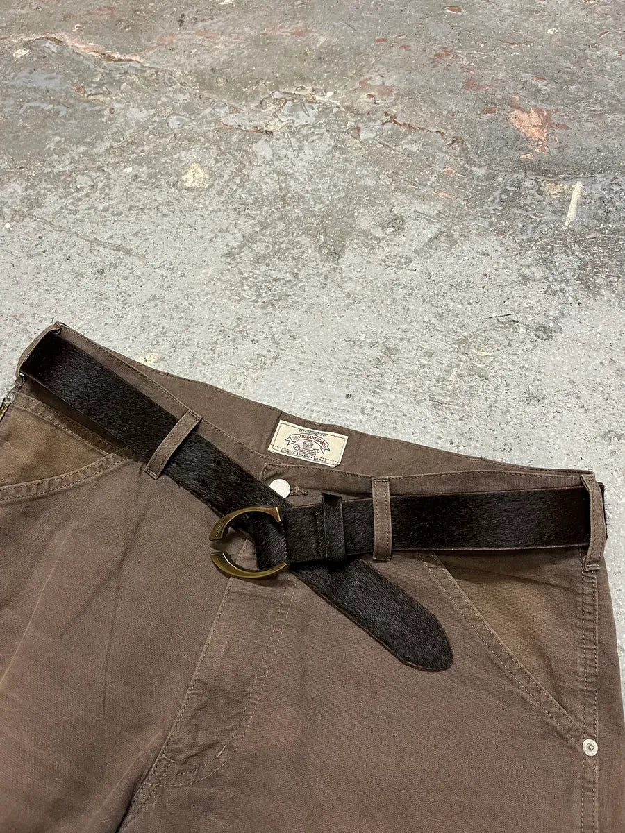 2000s Cavalli Black Pony Hair Leather Belt (OS) uyrooSi 1