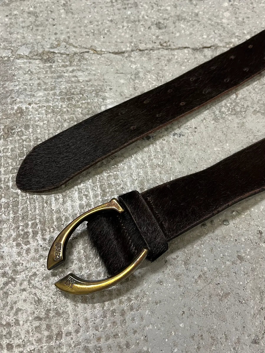 2000s Cavalli Black Pony Hair Leather Belt (OS) uyrooSi 5