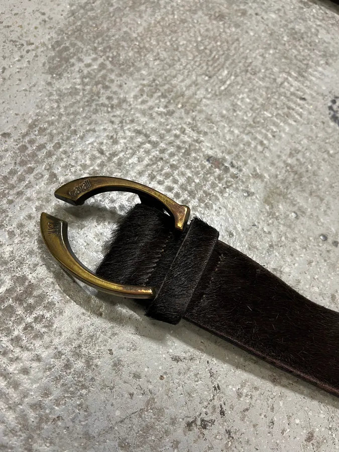 2000s Cavalli Black Pony Hair Leather Belt (OS) uyrooSi 6
