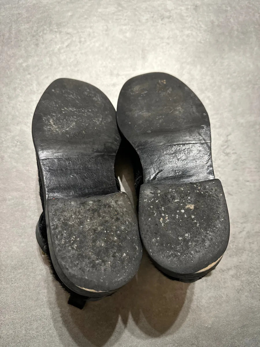 2000s Cavalli Black Pony Hair Leather Boots XYSyjNH 5