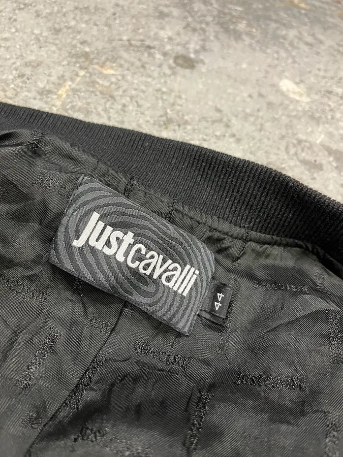 2000s Cavalli Black Solar Plexus Light Bomber Jacket (S/M) mWtLMOU 7