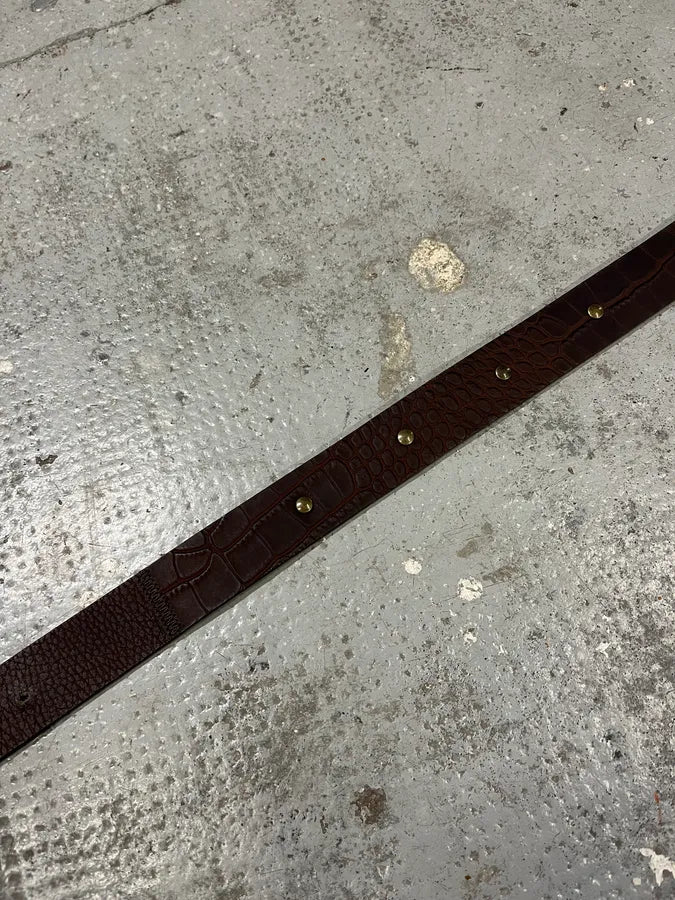 2000s Cavalli Black Spice Brown Leather Belt fVjtpvx 7