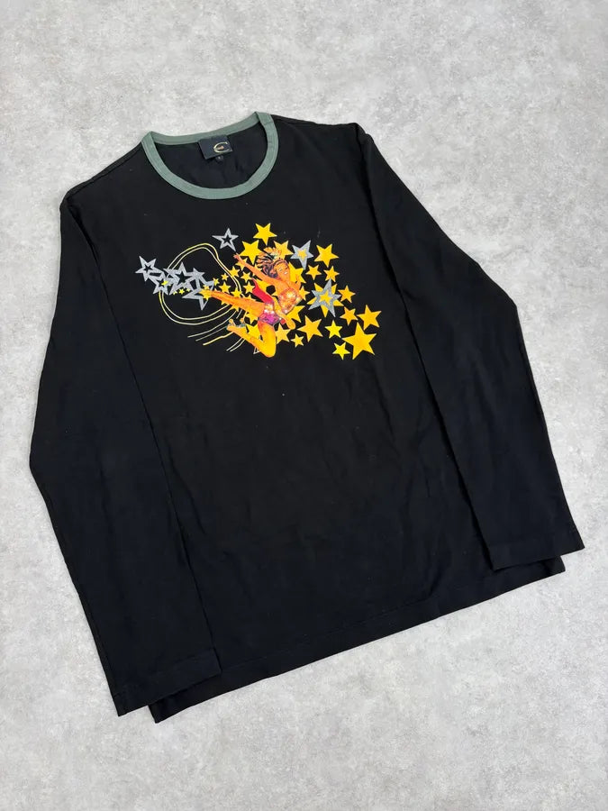 AW2005 Cavalli Black Star Longsleeve T-Shirt UFTtjCj 3