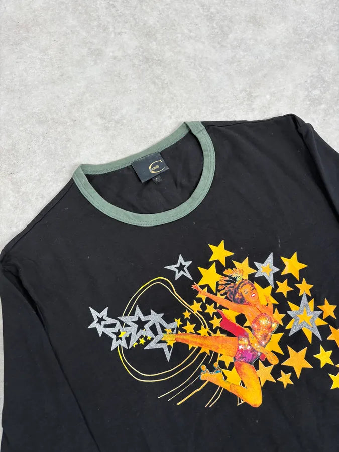 AW2005 Cavalli Black Star Longsleeve T-Shirt UFTtjCj 4