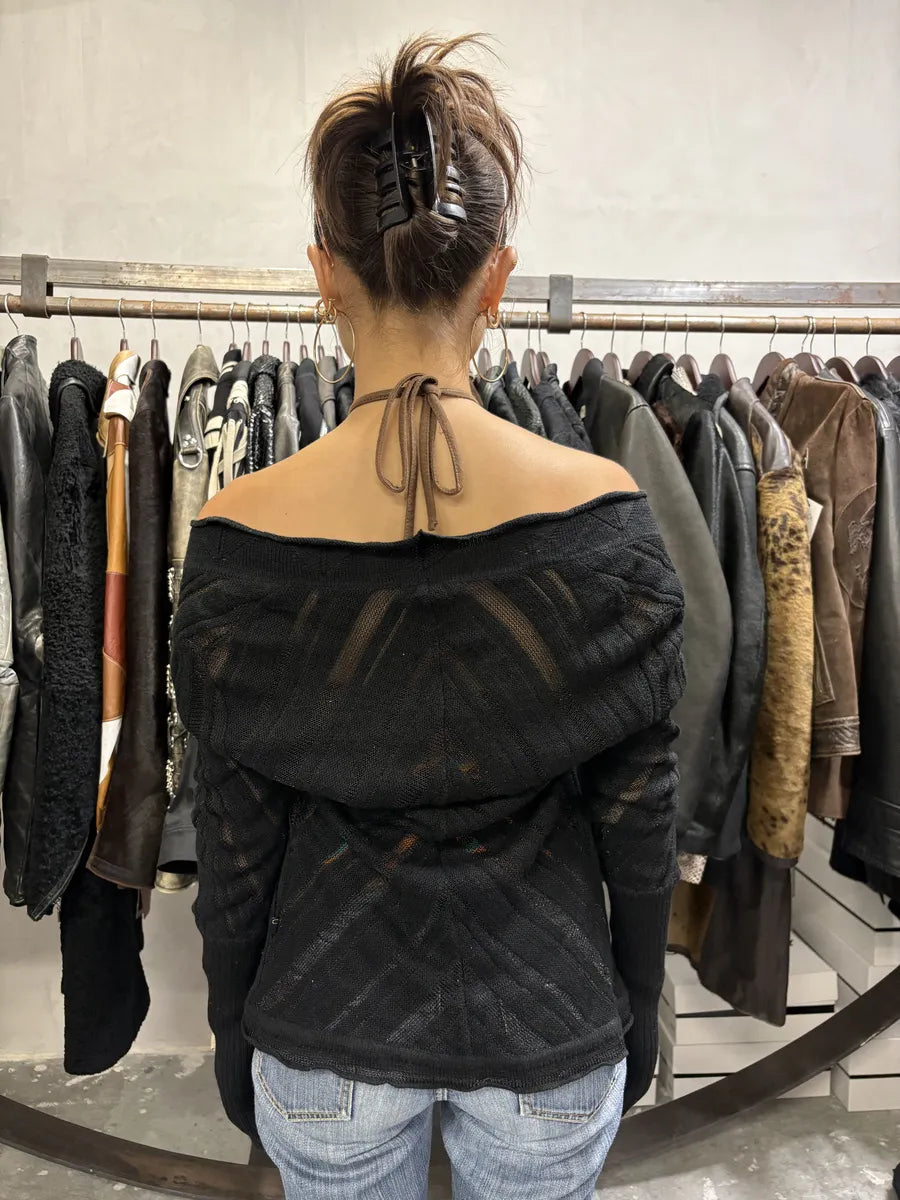 2000s Cavalli Black Stripes Wool Cardigan (S/M) gArmeuJ 2