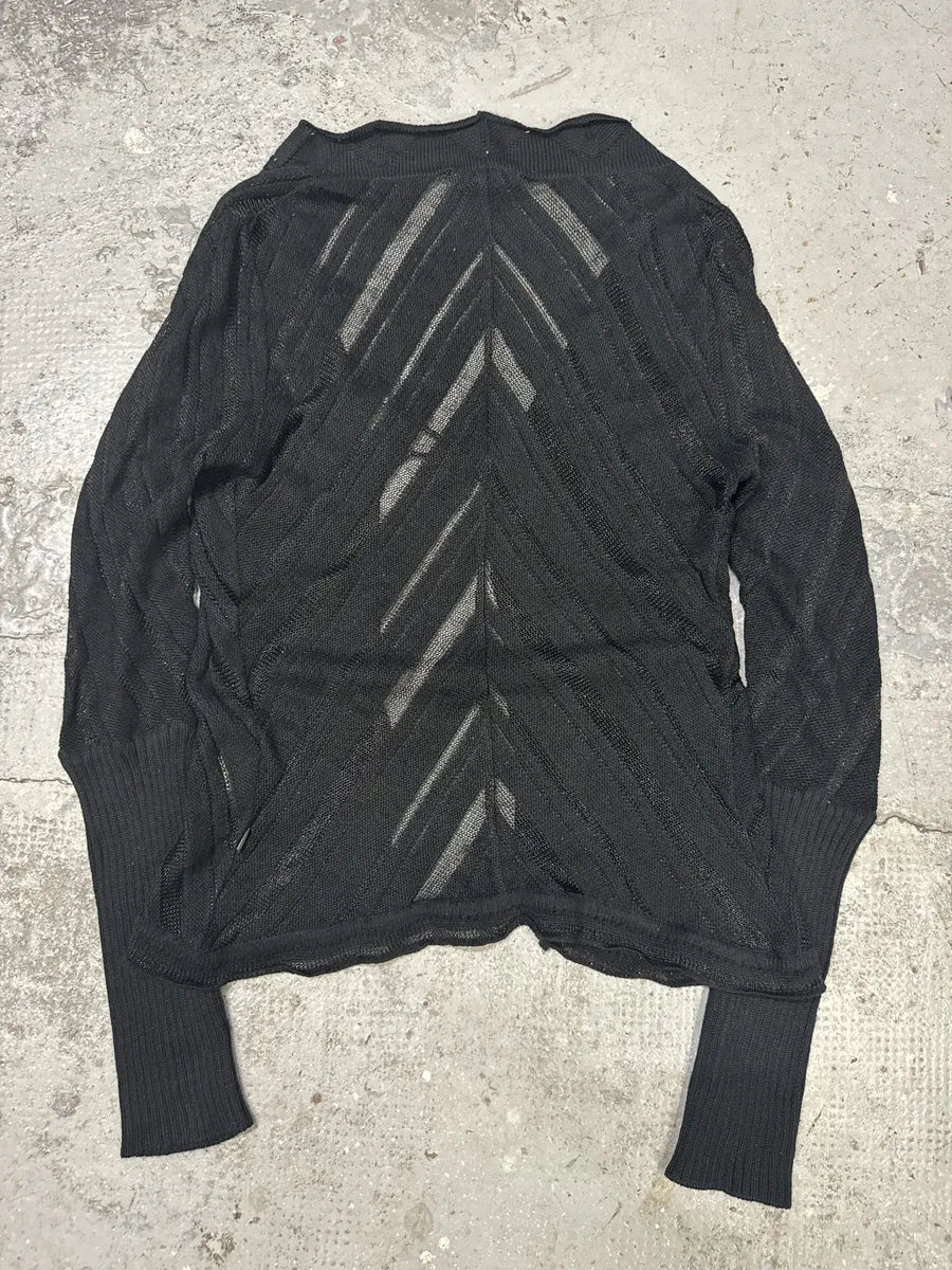 2000s Cavalli Black Stripes Wool Cardigan (S/M) gArmeuJ 3