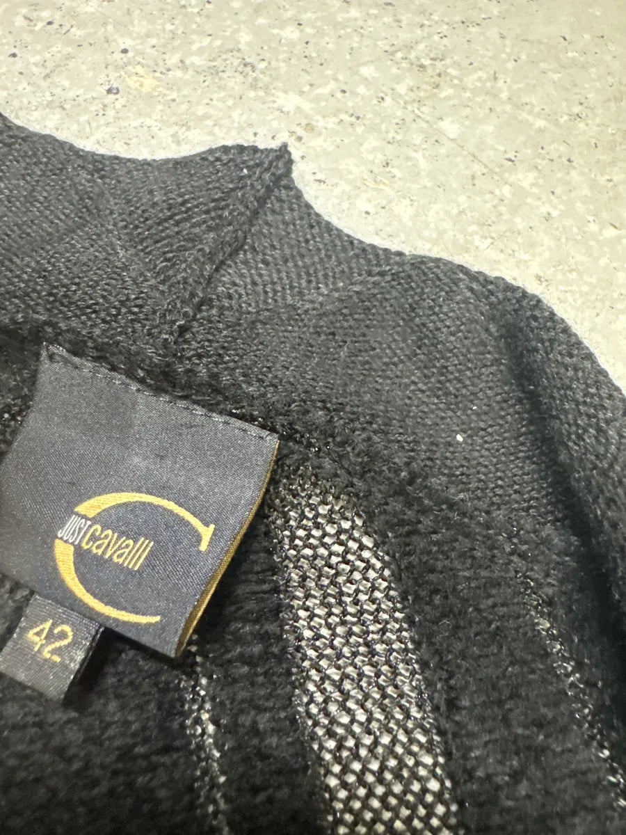 2000s Cavalli Black Stripes Wool Cardigan gArmeuJ 6
