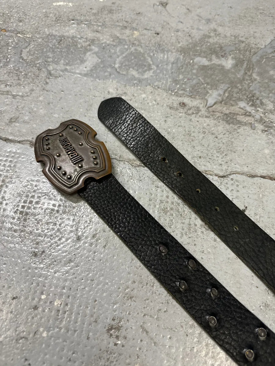 2000s Cavalli Black Studded Leather Belt LXKFcBo 3