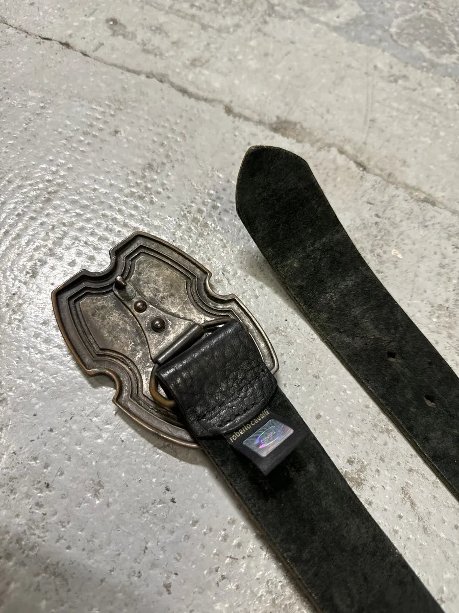 2000s Cavalli Black Studded Leather Belt LXKFcBo 5