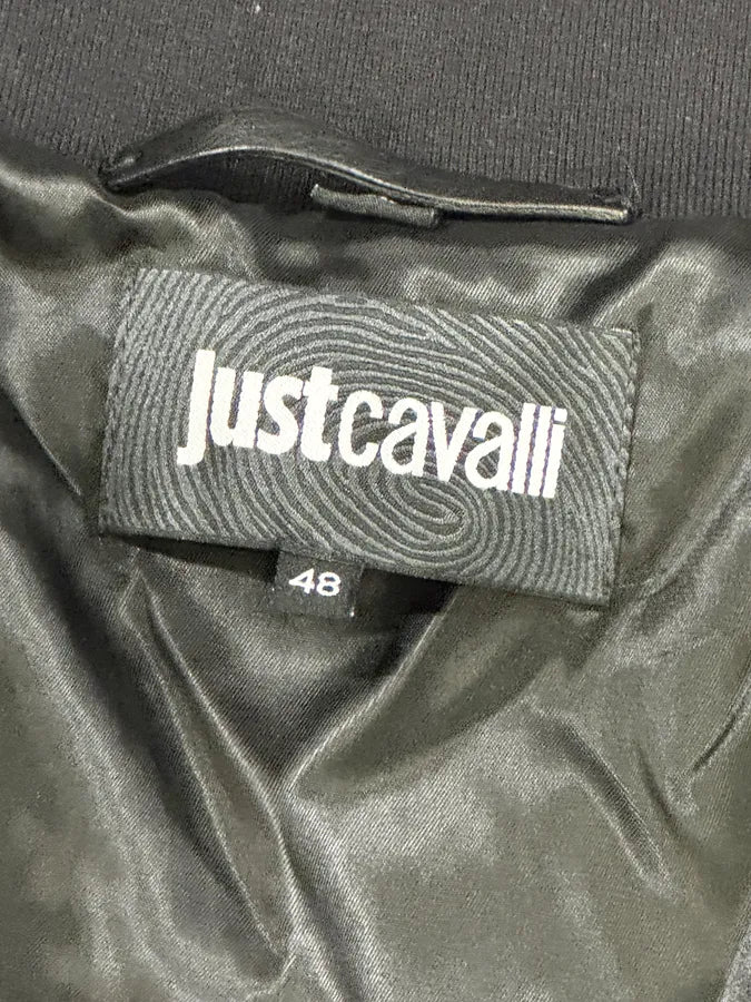 2010s Cavalli Black Studded Star Bomber Jacket RmyGenK 11