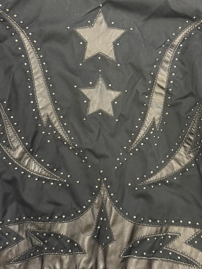 2010s Cavalli Black Studded Star Bomber Jacket RmyGenK 8