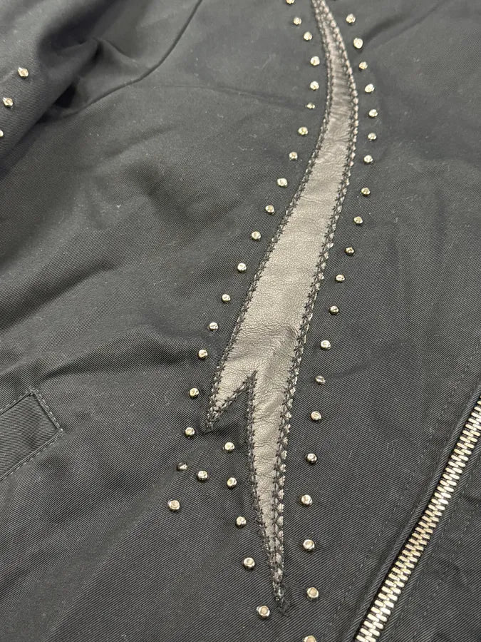 2010s Cavalli Black Studded Star Bomber Jacket RmyGenK 9