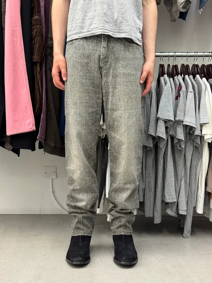 2000s Roberto Cavalli Grey Faded Pants tPInavz 1